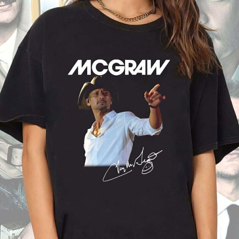 Tim McGraw 2024 Signature Tour Concert Graphic T-Shirt Country Music Fan Tee .